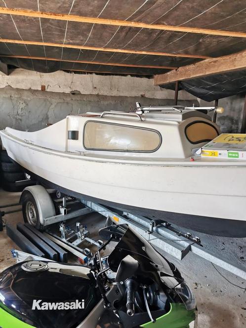 Kajuitboot met werk, trailer netjes, Watersport en Boten, Motorboten en Motorjachten, Gebruikt, Polyester, Tot 6 meter, Benzine