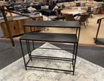 Sidetable 2-delig €149, zwart metaal Direct/Leverbaar E-1692