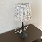 Lamp, donkergrijs, wit, countryfield kapje, Ophalen of Verzenden, Zo goed als nieuw, Minder dan 50 cm