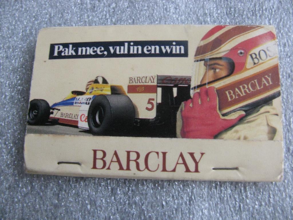 Vintage Pakje Lucifers - Barclay / Grand Prix Australië, Verzamelen, Rookartikelen, Aanstekers en Luciferdoosjes, Verzenden, Gebruikt