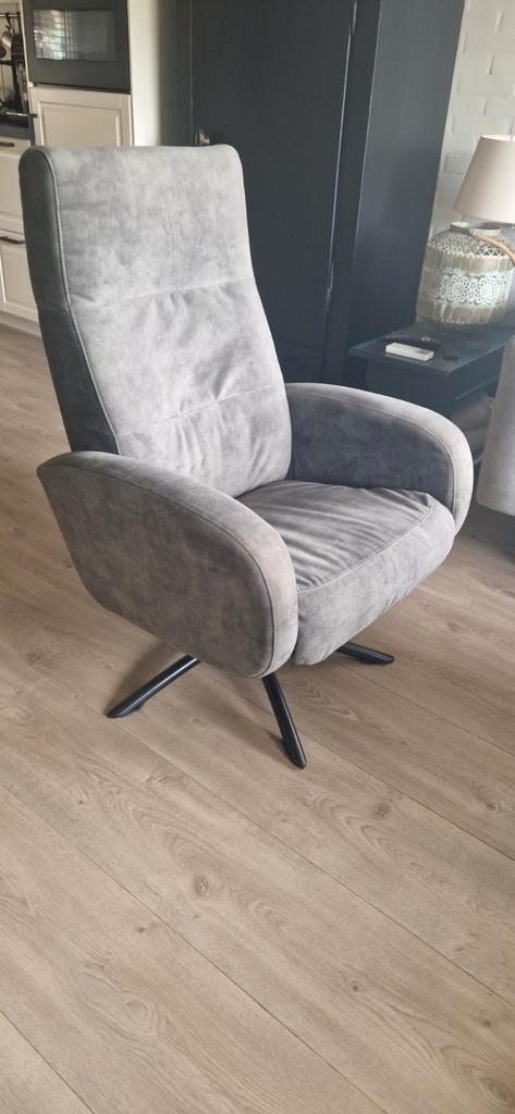Groene relax draaifautuil, Huis en Inrichting, Fauteuils, Zo goed als nieuw, Stof, Ophalen