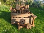 Antieke brocante houten klossen bobbins, Ophalen of Verzenden