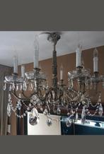 Boheemse verzilverde kroonluchter met Swarovski kristallen, Huis en Inrichting, Lampen | Kroonluchters, Glas, Zo goed als nieuw