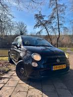 Fiat 500C 1.2 Lounge 2011 Cabriolet Zwart, 4 cilinders, Leder en Stof, Zwart, Origineel Nederlands