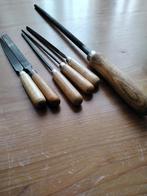 Set van 5 diverse ijzervijlen met houten handvat, Ophalen of Verzenden