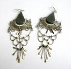 Prachtige lange oorbellen oorhangers met Hematiet, Sieraden, Tassen en Uiterlijk, Oorbellen, Ophalen, Overige materialen, Zo goed als nieuw