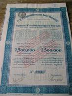 Aandeel  OOST INDIE  gevestigd te S'GRAVENHAGE, Postzegels en Munten, Aandelen en Waardepapieren, 1920 tot 1950, Ophalen of Verzenden