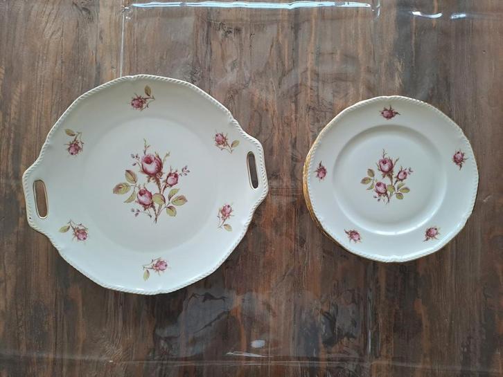 Königl pr Tettau gebaksstel 11 stuks, Antiek en Kunst, Antiek | Servies los, Ophalen