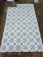 58 stuks Antieke wandtegels Boch 12x12cm blauwgroen decor, Antiek en Kunst, Antiek | Wandborden en Tegels, Ophalen