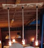 Boomstam plank hanglamp, Huis en Inrichting, Lampen | Hanglampen, Nieuw, Ophalen of Verzenden, Hout, 75 cm of meer