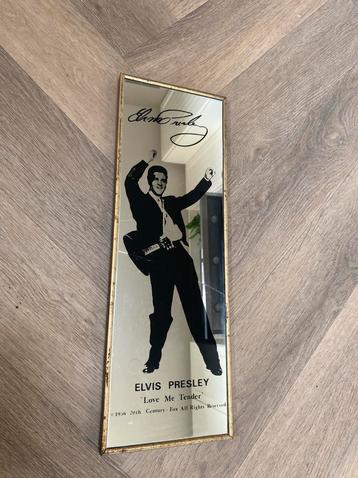 Vintage spiegel Elvis Presley “Love me tender” 15x45 cm beschikbaar voor biedingen