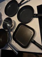 Pannenset BK en Ikea, Huis en Inrichting, Keuken | Potten en Pannen, Gebruikt, Inductieplaat, Pannenset, Ophalen of Verzenden