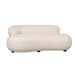 Housecraft Living Noxx Bank 2,5 zit Teddy stof Wit €1049 nu, Nieuw, 75 tot 100 cm, Ophalen of Verzenden, Stof