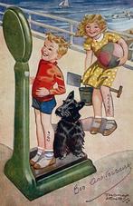 FR kinderen hond SCOTTISH TERRIER weegschaal sign. Henry, Verzenden, 1920 tot 1940, Ongelopen, Overige thema's
