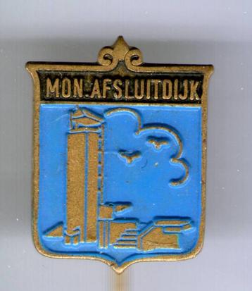 Monument Afsluitdijk koper speldje ( U_142 ) beschikbaar voor biedingen