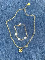 Ketting en armband stainless steel, Ophalen of Verzenden, Zo goed als nieuw, Zilver, Overige materialen