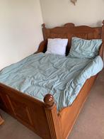 140X190 bed gratis, Ophalen, Gebruikt, Bruin, Twijfelaar