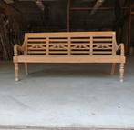 Tuinbank RQ12 Teak hout stationsbank Ibiza bank tuin terras, Ophalen of Verzenden