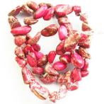 8-12mm roze tinten sea sediment jaspis nuggets. L. 39 cm, Ophalen of Verzenden, Nieuw, Kraal