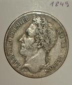 Superbe zilveren 5 Fr. 1849 Leopold I/België, Postzegels en Munten, Munten | België, Verzenden, Zilver