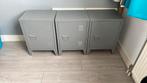 3 nachtkastjes (per stuk te koop), Huis en Inrichting, Ophalen, Gebruikt, Minder dan 45 cm, Metaal of Aluminium
