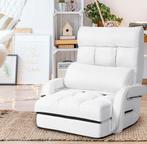 (NIEUW) Witte relaxstoel met armsteun, Ophalen, Nieuw, Eenpersoons, Minder dan 150 cm