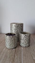 Rivera Maison Kaarsenhouders Set, Ophalen of Verzenden, Zo goed als nieuw, Metaal, Grijs