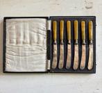 Set van 6 Egels zilveren smeermessen in originele doos, Ophalen of Verzenden