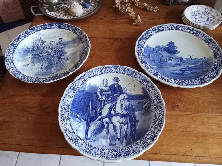 te koop 3 grote wandborden DELFT, Antiek en Kunst, Antiek | Wandborden en Tegels, Ophalen of Verzenden