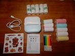 Mini printer of pocket printer voor telefoon met accessoires, Verzenden, Zo goed als nieuw