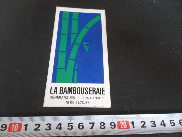 sticker frankrijk anduze la bambouseraie bamboe, Verzamelen, Stickers, Zo goed als nieuw, Ophalen