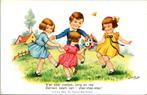 Dansen saam - Antieke ansichtkaart kinderen (1939), Verzenden, 1920 tot 1940, Gelopen, Kinderen