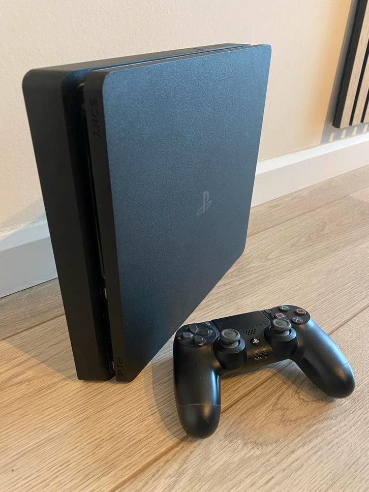 PS4 Slim 500GB + Controller - Nette Staat!, Spelcomputers en Games, Spelcomputers | Sony PlayStation 4, Gebruikt, Slim, 500 GB