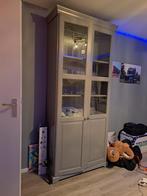 Ikea vitrinekast liatorp grijs, Huis en Inrichting, Ophalen, 50 tot 100 cm, 25 tot 50 cm, Gebruikt