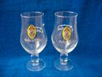 Corsendonk dubbeldruk bierbokaal op voet 2 stuks ongebruik, Ophalen of Verzenden, Overige typen