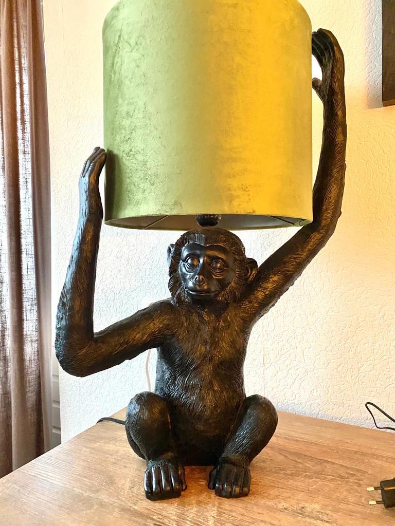 Apen lampen en aap beeldje, Ophalen, Gebruikt, Kunststof, Minder dan 50 cm
