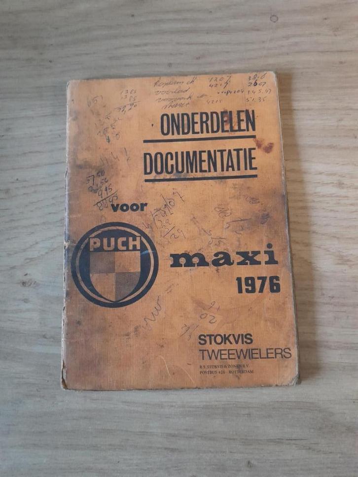 Puch Maxi 1976 onderdelen documentatie, Fietsen en Brommers, Handleidingen en Instructieboekjes, Gebruikt, Ophalen