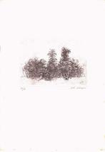 Ets landschap bomen en hek Luk Debruyne, Nr. 23-50, Antiek en Kunst, Kunst | Etsen en Gravures, Verzenden