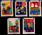 Lucien Laforge 5 Pochoirs o.a. L'espion, Antiek en Kunst, Kunst | Litho's en Zeefdrukken, Ophalen of Verzenden