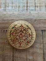 Azteekse Goudkleurige Kalender Munt, Ophalen of Verzenden, Zo goed als nieuw