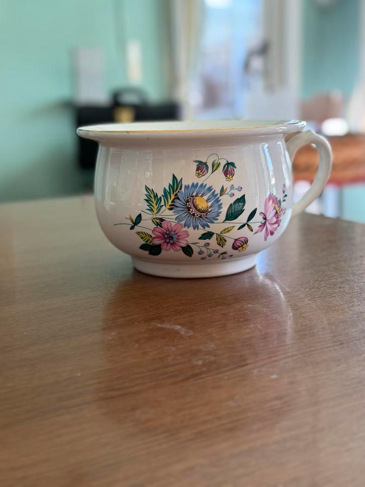 Vintage Po Digoin France - Bloemen Decor, Antiek en Kunst, Antiek | Keramiek en Aardewerk, Ophalen of Verzenden