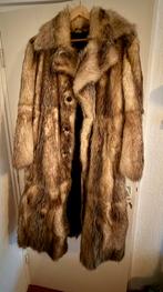 Bontjas lang Opossus bont heren, Kleding | Dames, Jassen | Winter, Ophalen of Verzenden, Gedragen, Maat 46/48 (XL) of groter, Bruin