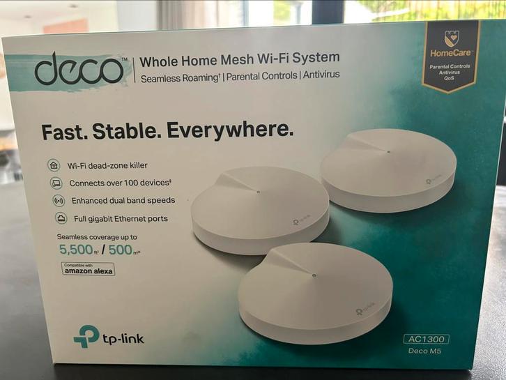 TP-Link Deco M5(3-pack), Computers en Software, WiFi-versterkers, Zo goed als nieuw, Ophalen