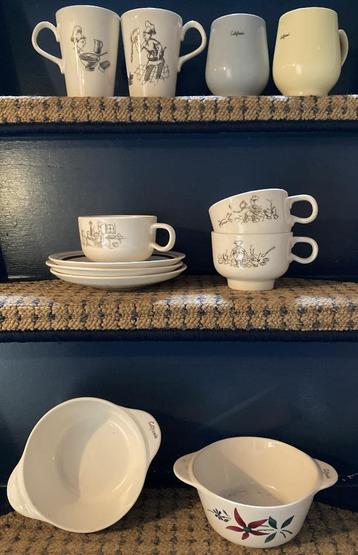 Oud California servies Bekers Kop Schotels Schaaltjes PPSTK! beschikbaar voor biedingen