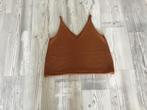 Cognac Gebreid Hemdje - Maat M, Kleding | Dames, Tops, Maat 38/40 (M), Bruin, Ophalen of Verzenden, Zo goed als nieuw