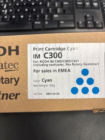 Ricoh IM C300 Cyan Print Cartridge - Nieuw beschikbaar voor biedingen
