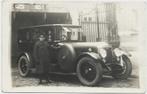 Minerva auto bij hek automobile chauffeur fotokaart, Ophalen of Verzenden, 1920 tot 1940, Ongelopen, Voertuig