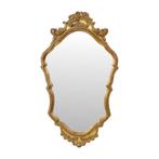 Mid Century Klassiek Bladgoud Deknudt Spiegel Fifties, Huis en Inrichting, Woonaccessoires | Spiegels, Minder dan 50 cm, Gebruikt