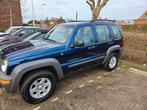 Jeep Cherokee 3.7 V6 AUT 2005 Blauw, Auto's, Automaat, Beige, Blauw, Parkeersensor