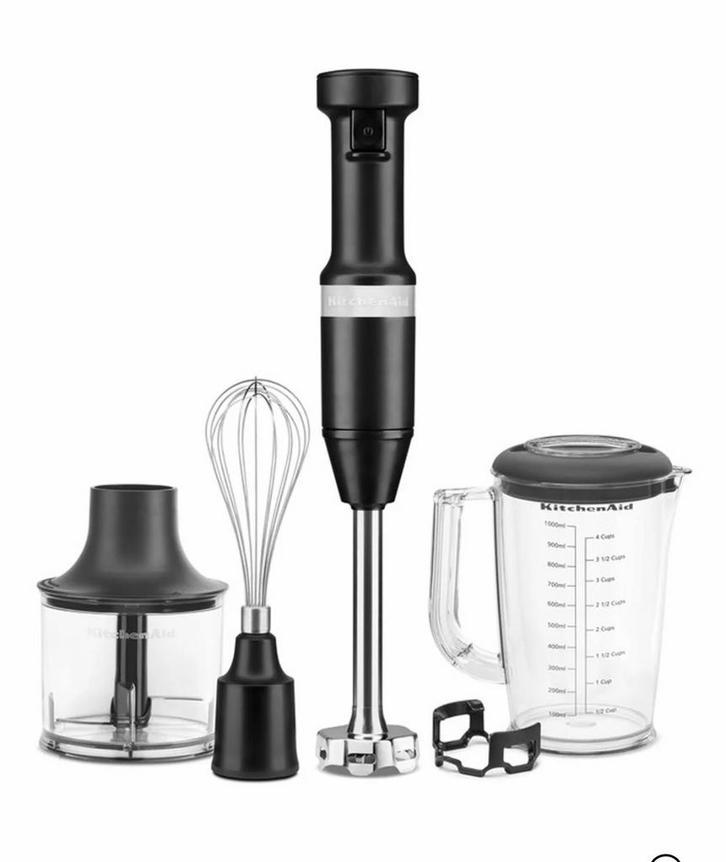 Kitchenaid set staafmixer Incl. hakmolen nieuw!, Witgoed en Apparatuur, Keukenmixers, Nieuw, 2 snelheden, Vaatwasserbestendig